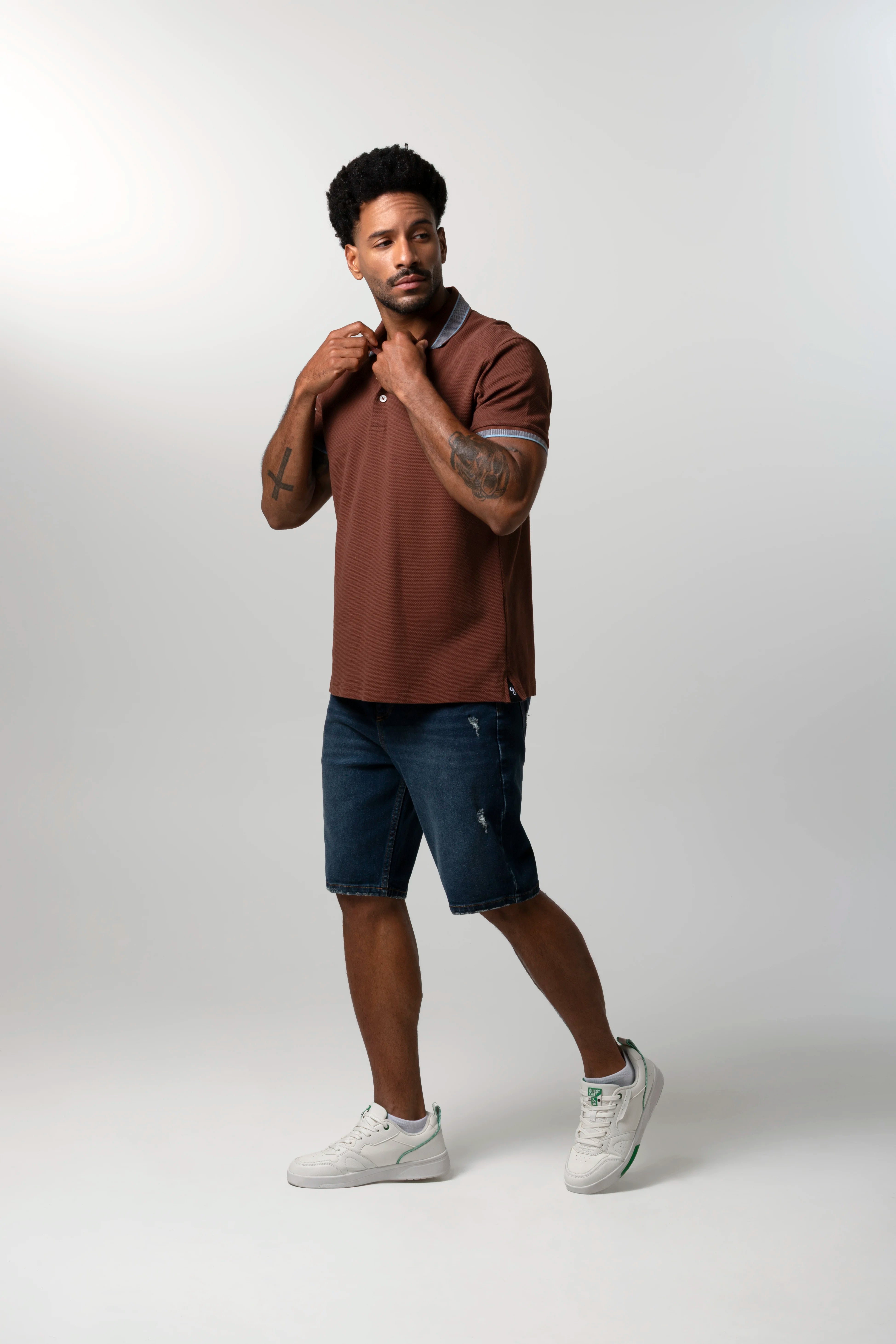 POLO MANGA CORTA COLOR BRUNETTE