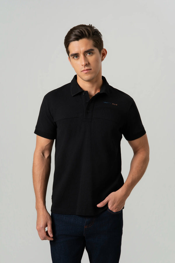 POLO MANGA CORTA COLOR NEGRO
