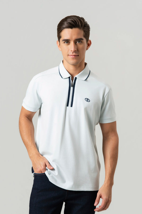 POLO MANGA CORTA COLOR AZUL BALADA