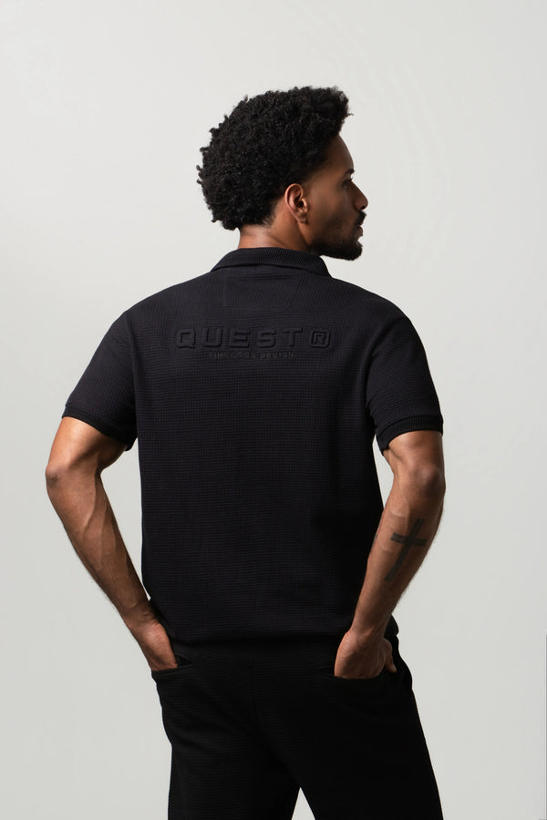 POLO MANGA CORTA COLOR NEGRO