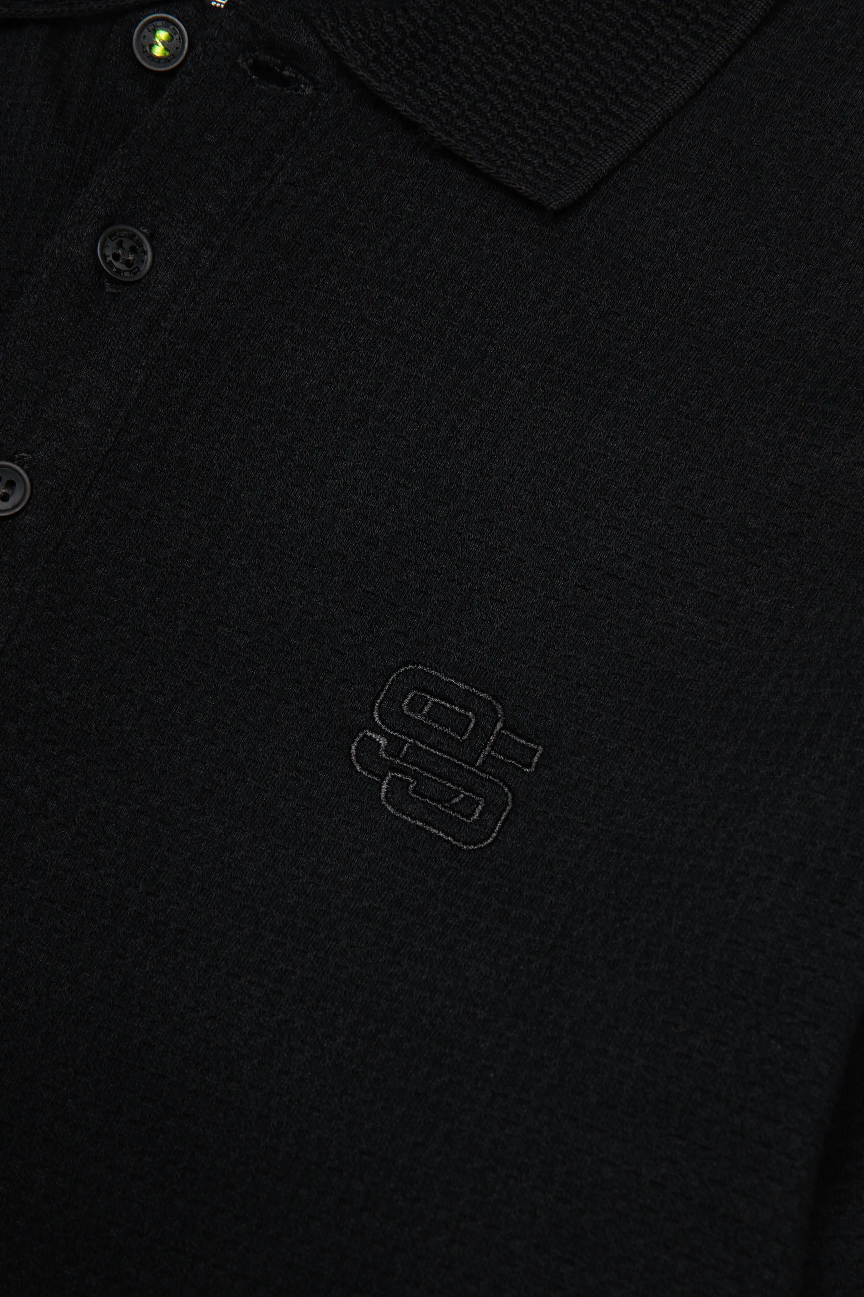 POLO MANGA CORTA COLOR NEGRO