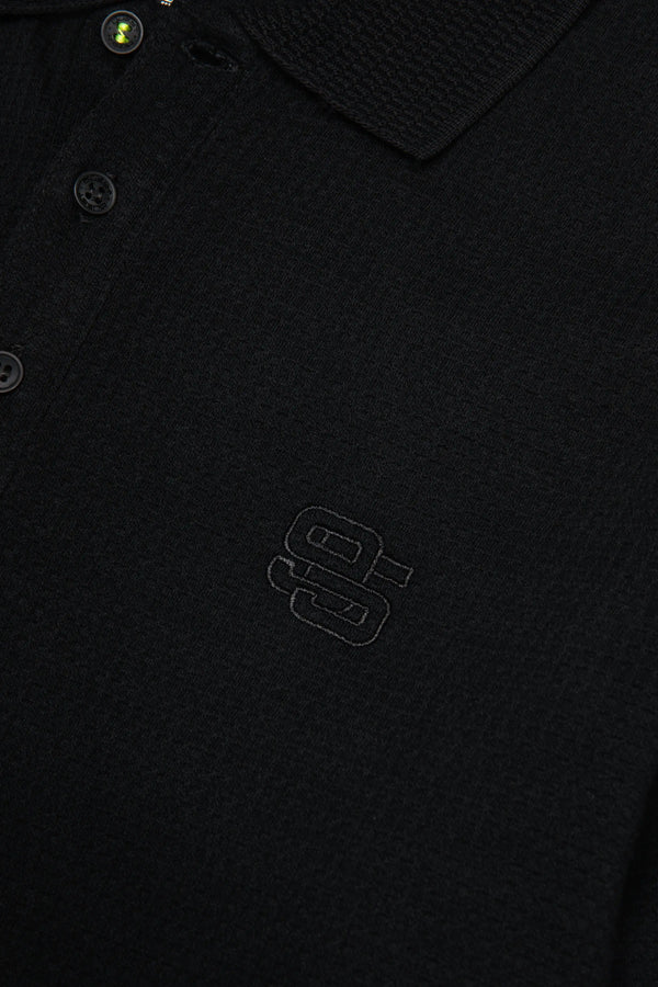 POLO MANGA CORTA COLOR NEGRO