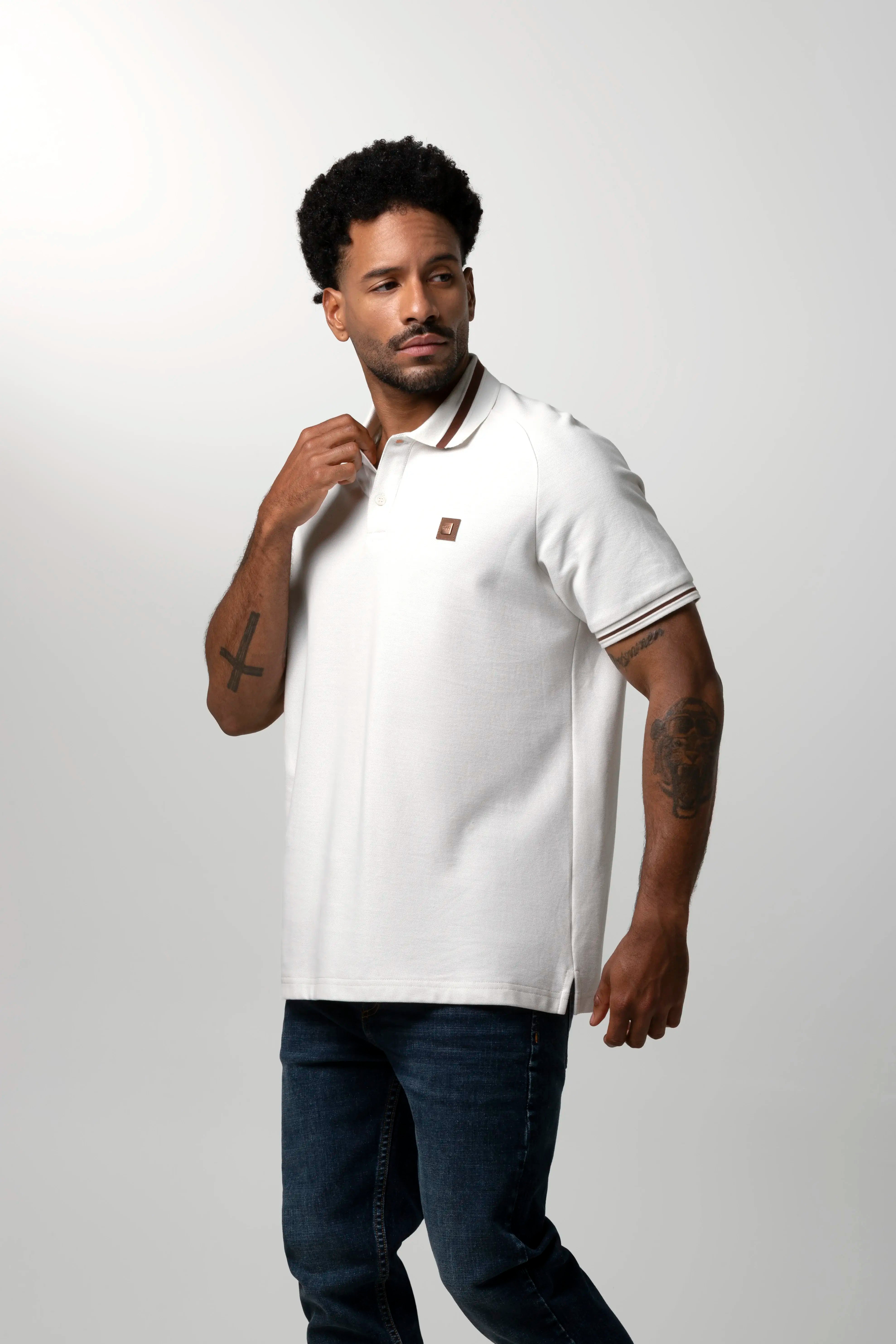 POLO MANGA CORTA COLOR IVORY