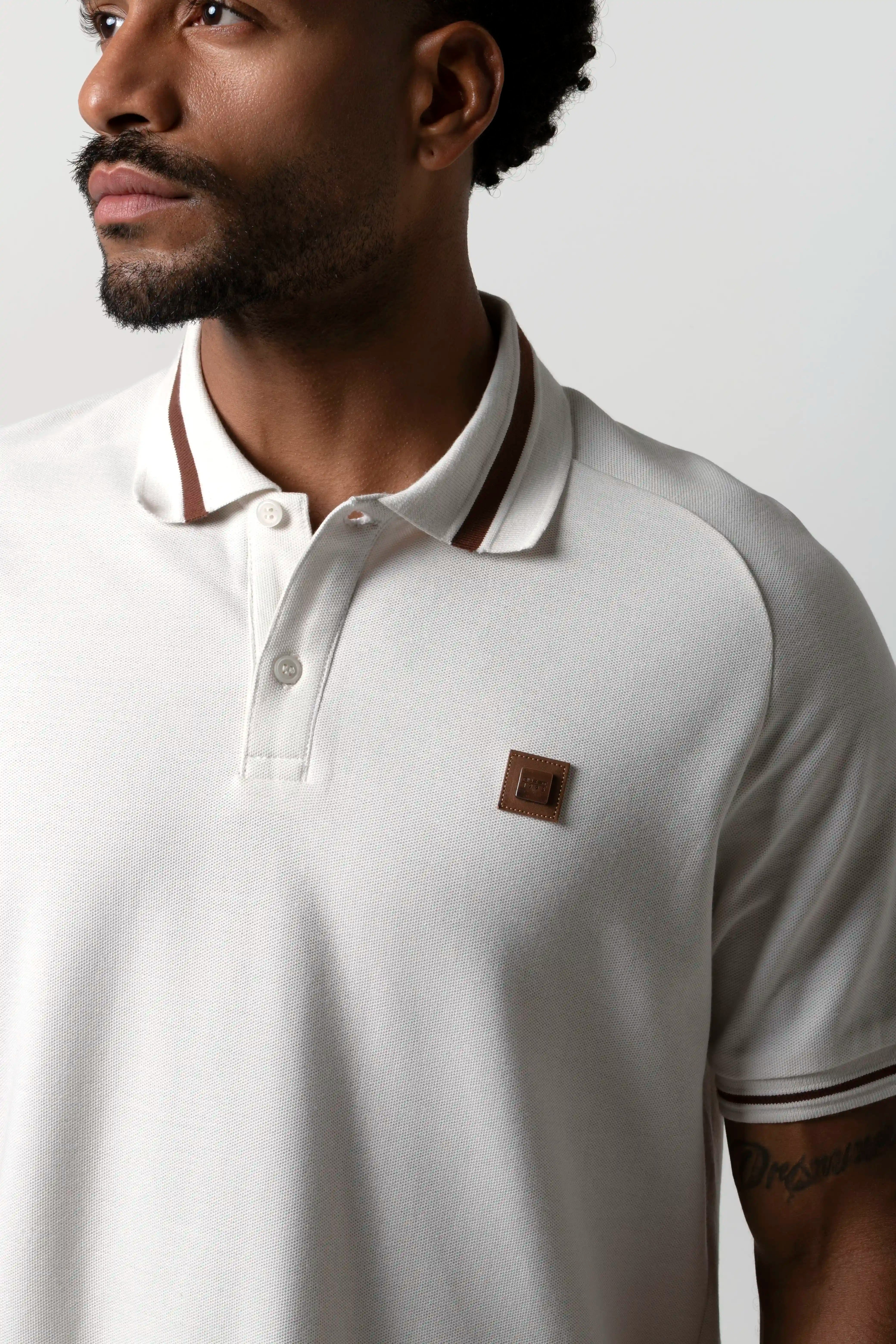 POLO MANGA CORTA COLOR IVORY