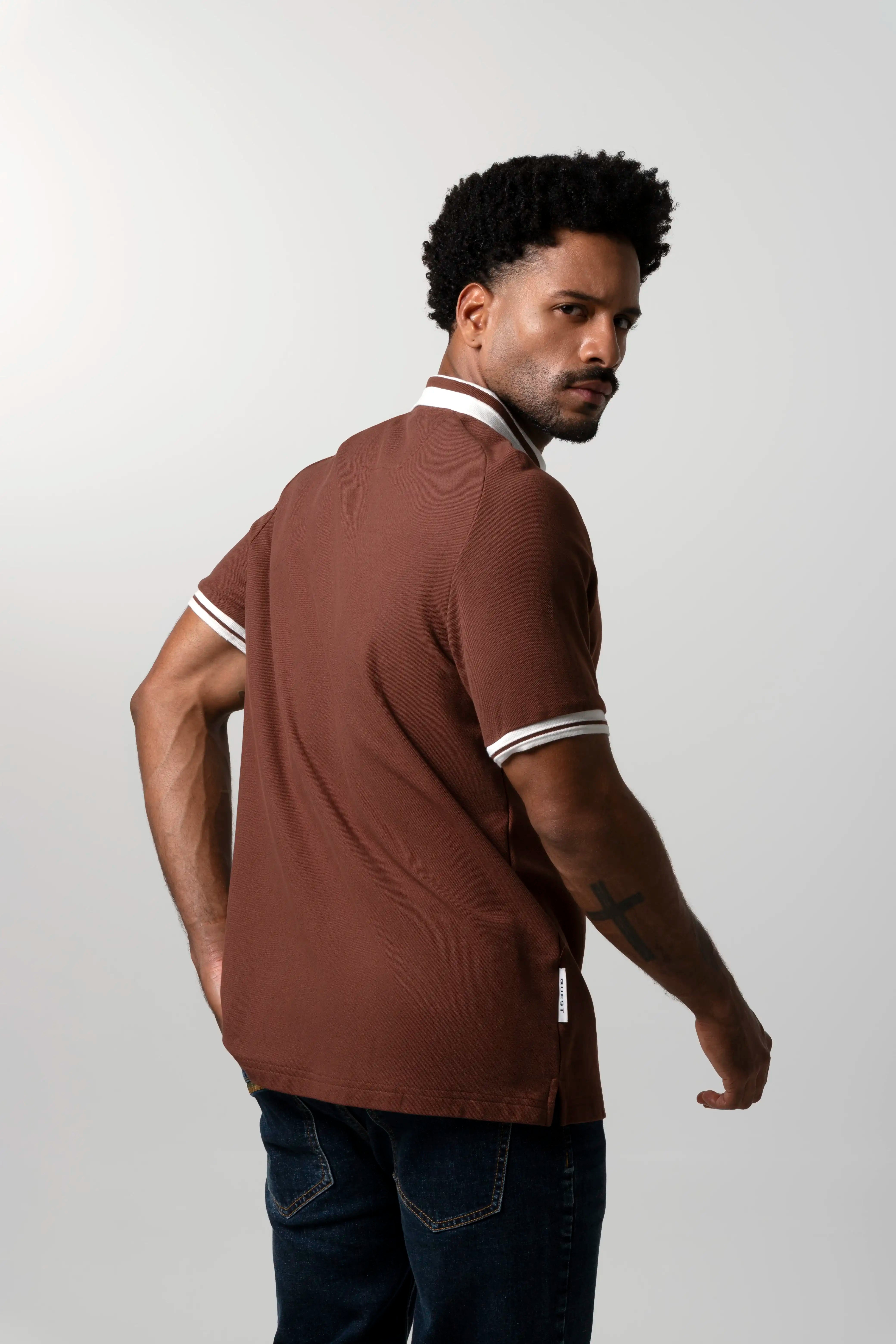 POLO MANGA CORTA COLOR BRUNETTE