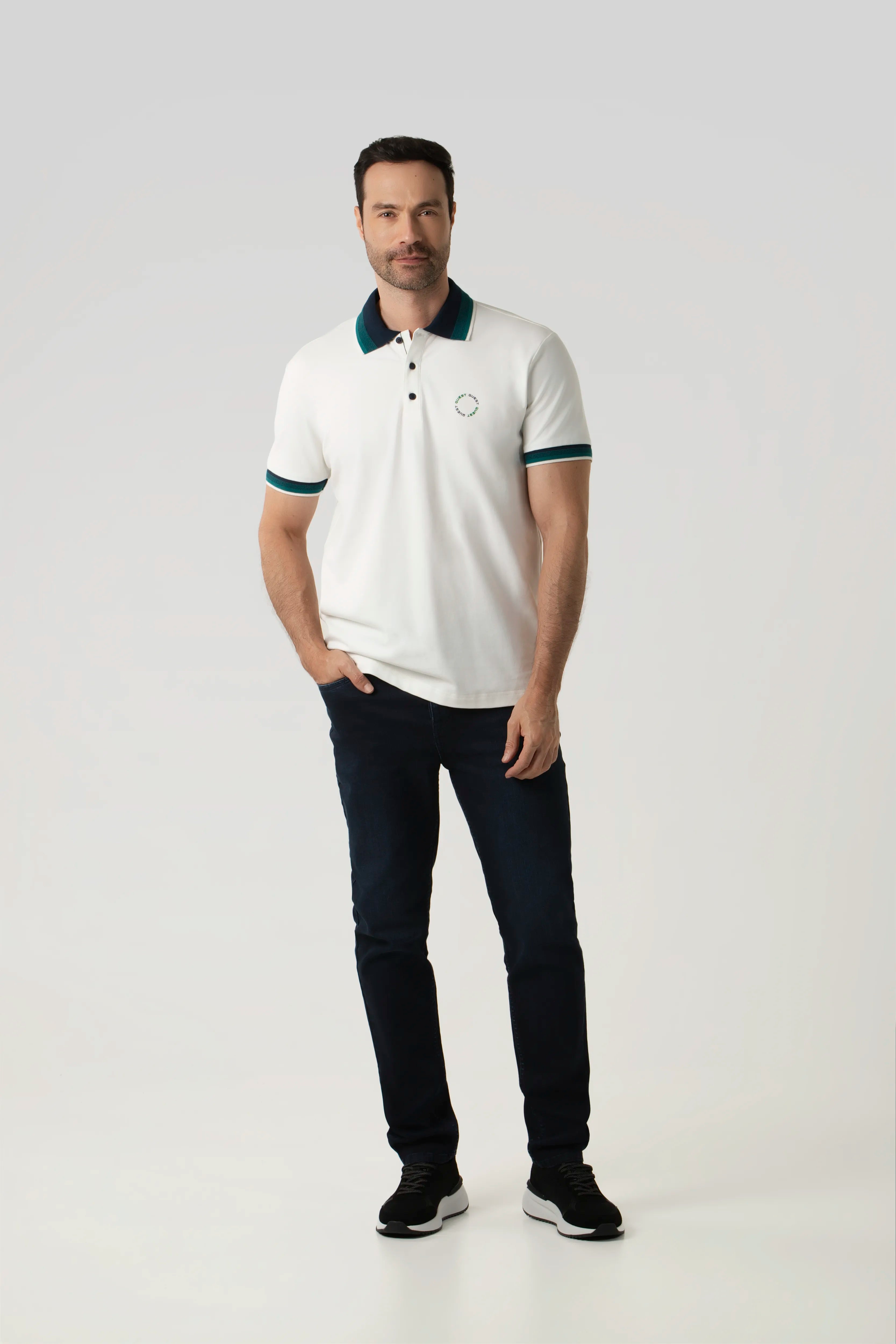 POLO MANGA CORTA COLOR IVORY