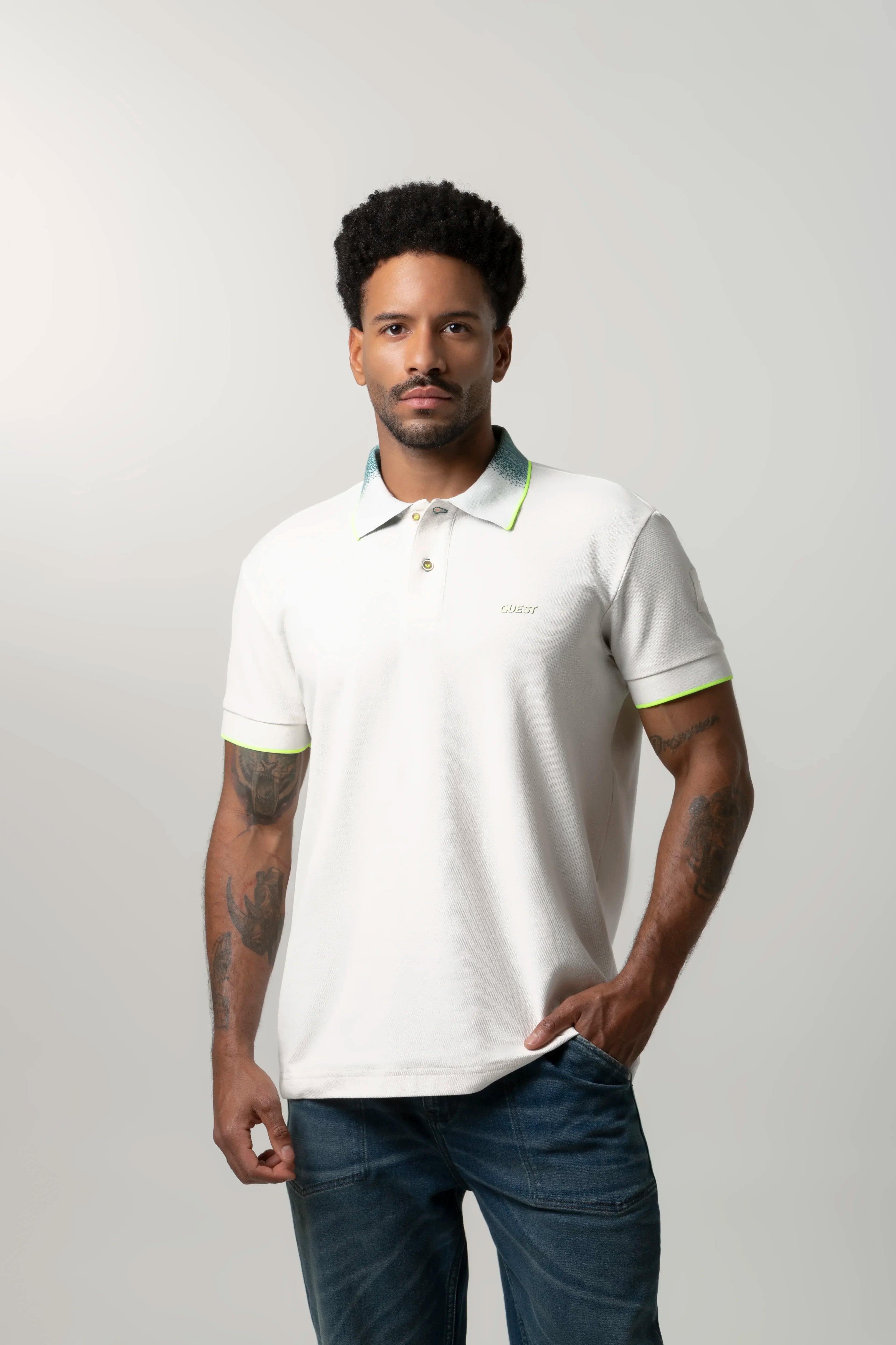 POLO MANGA CORTA COLOR IVORY