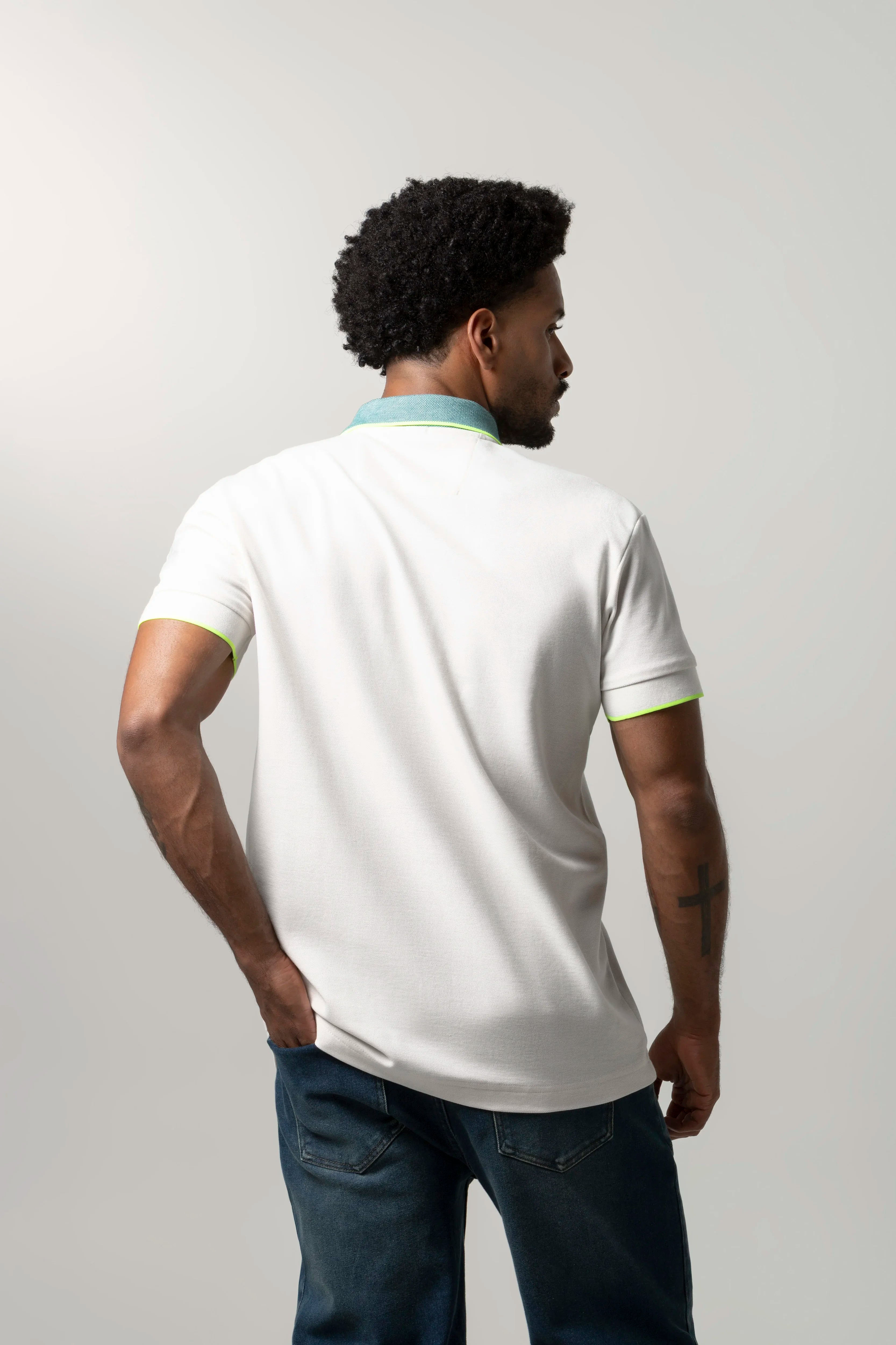 POLO MANGA CORTA COLOR IVORY