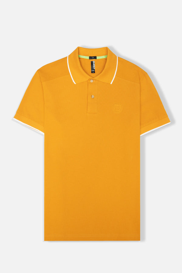 POLO MANGA CORTA COLOR MOSTAZA