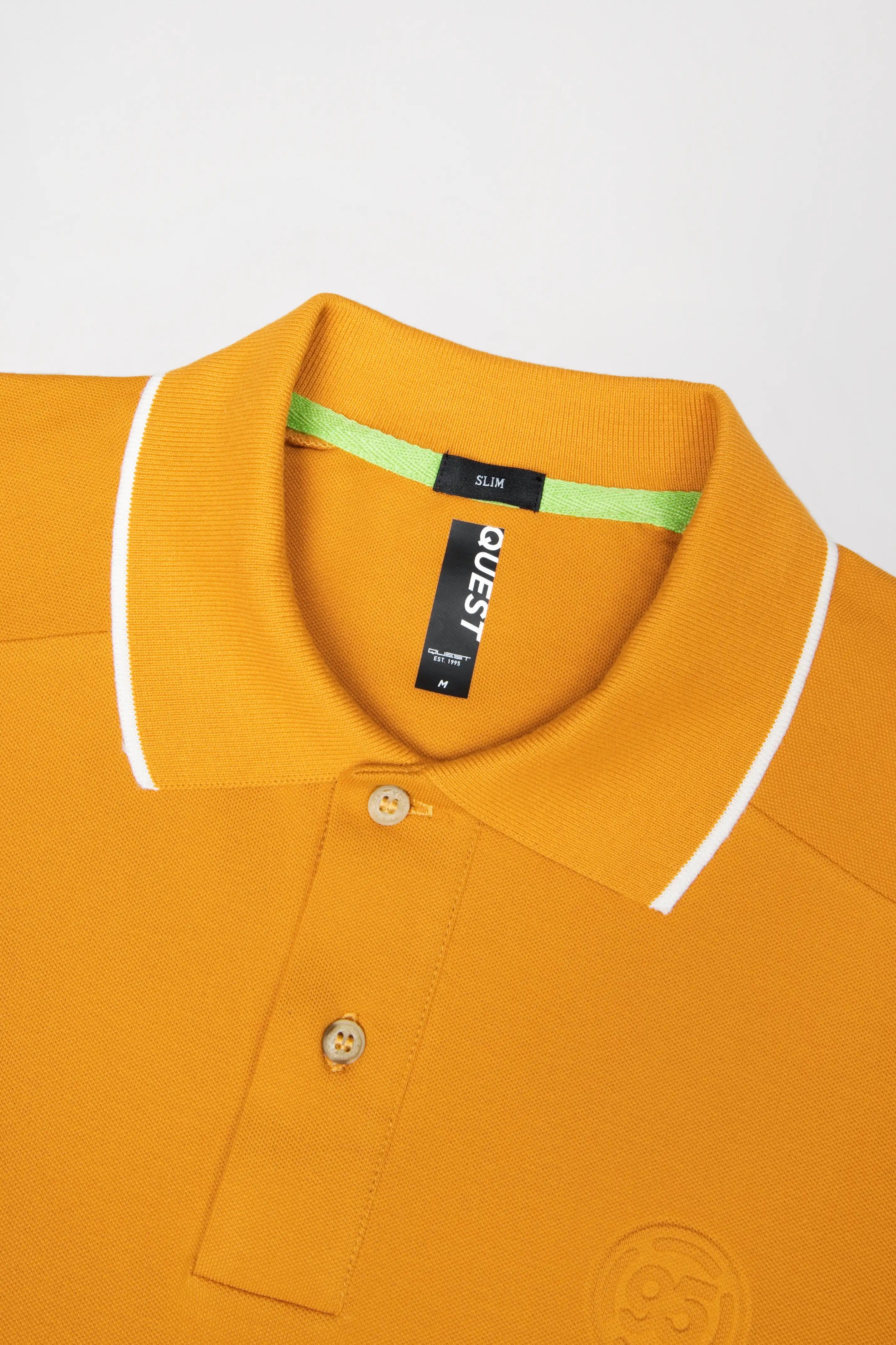 POLO MANGA CORTA COLOR MOSTAZA