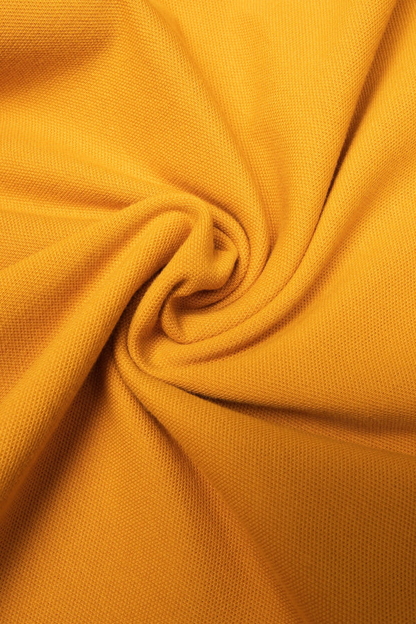 POLO MANGA CORTA COLOR MOSTAZA
