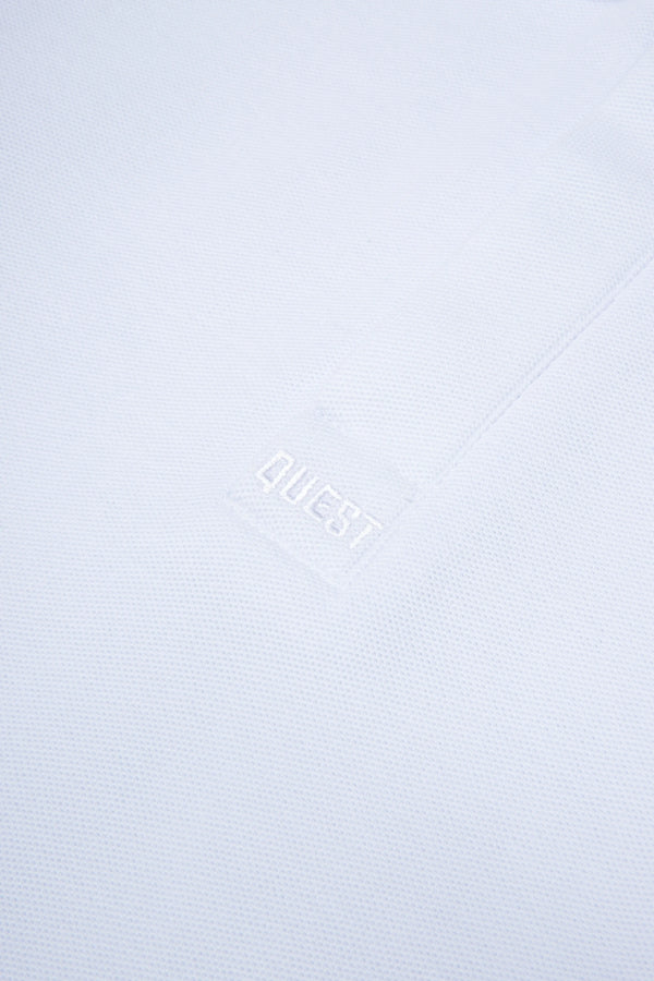 POLO MANGA CORTA COLOR BLANCO OPTICO