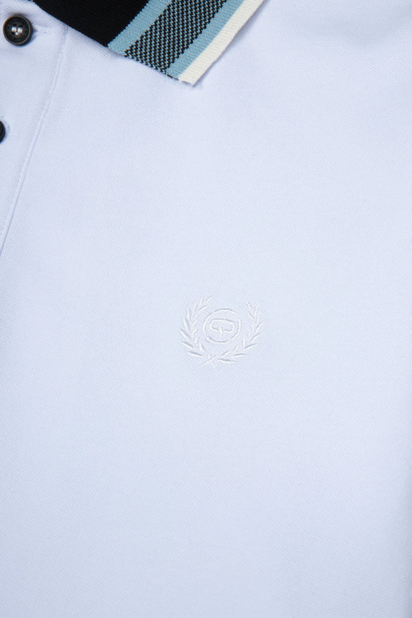 POLO MANGA CORTA COLOR BLANCO OPTICO