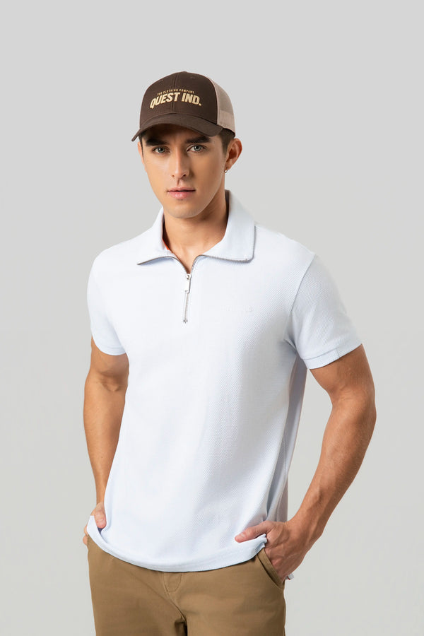 POLO MANGA CORTA COLOR BLANCO OPTICO
