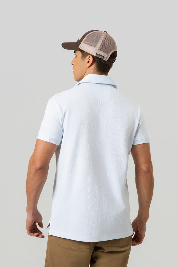 POLO MANGA CORTA COLOR BLANCO OPTICO