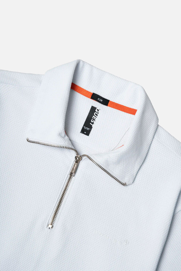 POLO MANGA CORTA COLOR BLANCO OPTICO