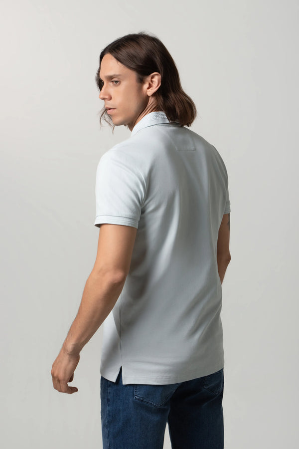 POLO MANGA CORTA COLOR AZUL BALADA