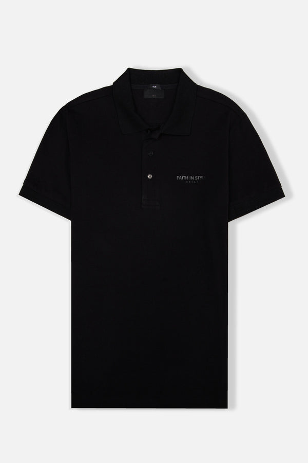 POLO MANGA CORTA COLOR NEGRO