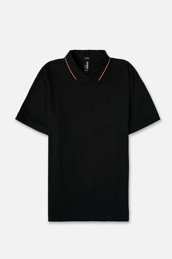 POLO MANGA CORTA COLOR NEGRO