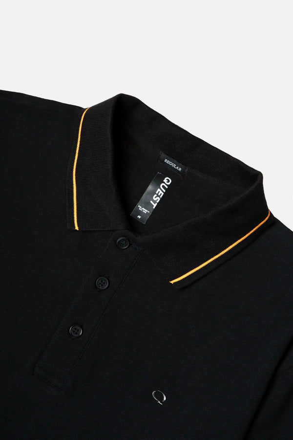 POLO MANGA CORTA COLOR NEGRO