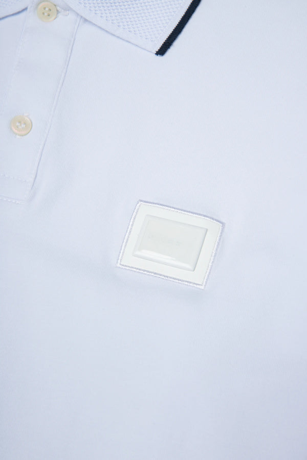 POLO MANGA CORTA COLOR BLANCO OPTICO