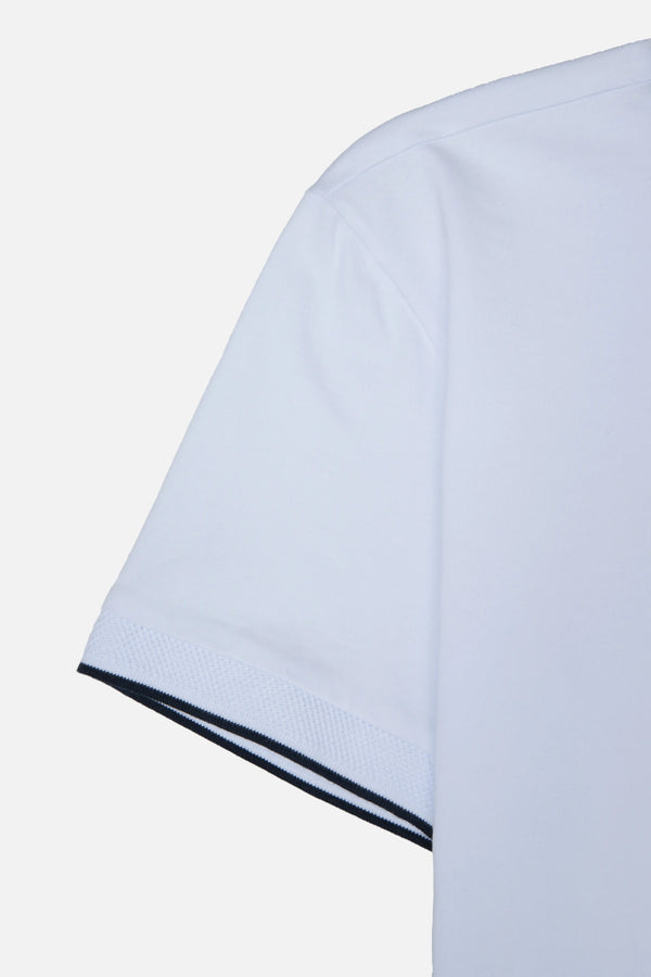 POLO MANGA CORTA COLOR BLANCO OPTICO