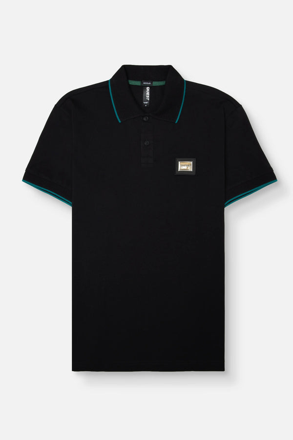 POLO MANGA CORTA COLOR NEGRO