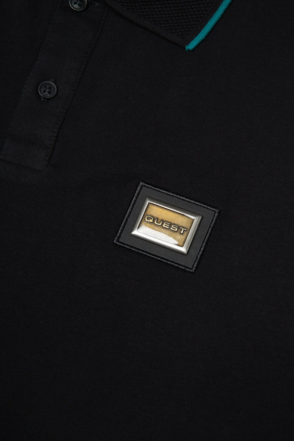 POLO MANGA CORTA COLOR NEGRO