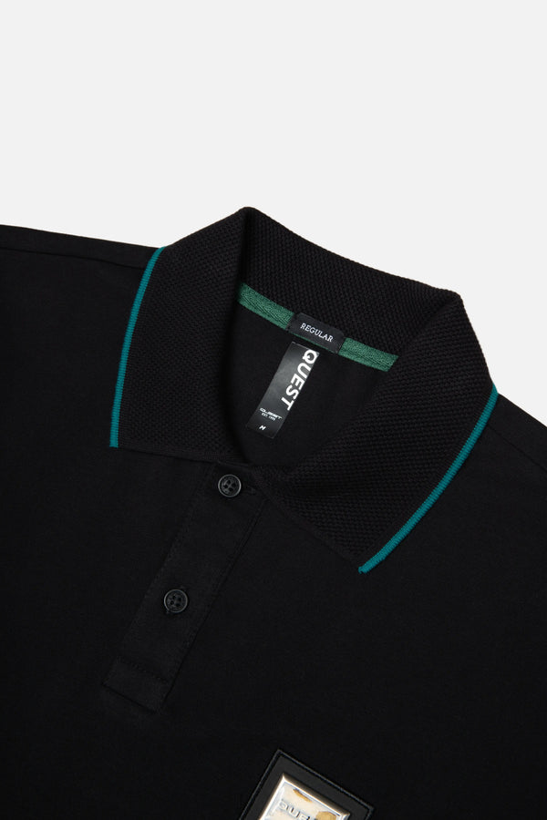 POLO MANGA CORTA COLOR NEGRO