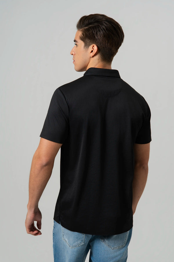 POLO MANGA CORTA COLOR NEGRO