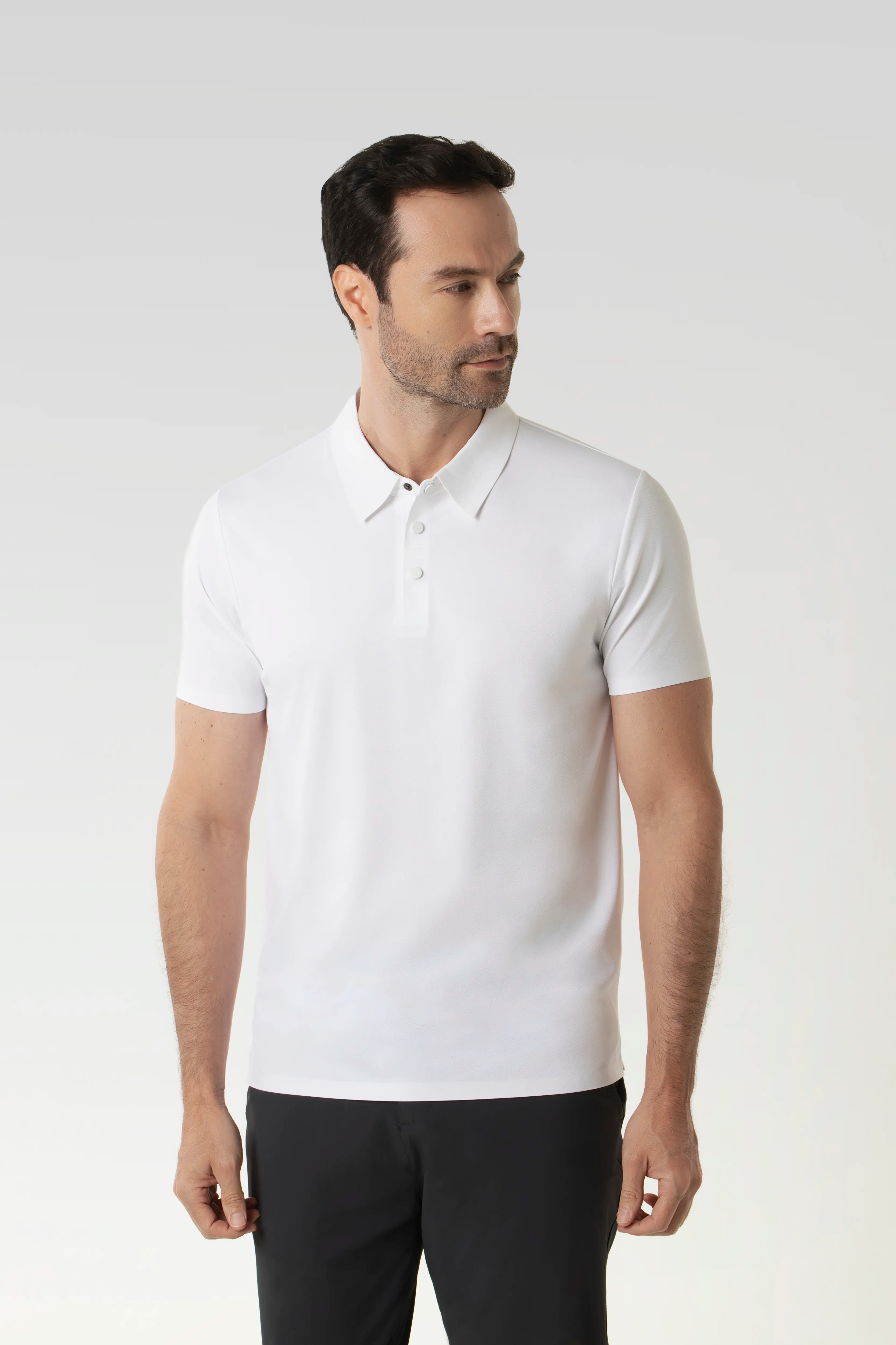 POLO MANGA CORTA COLOR IVORY