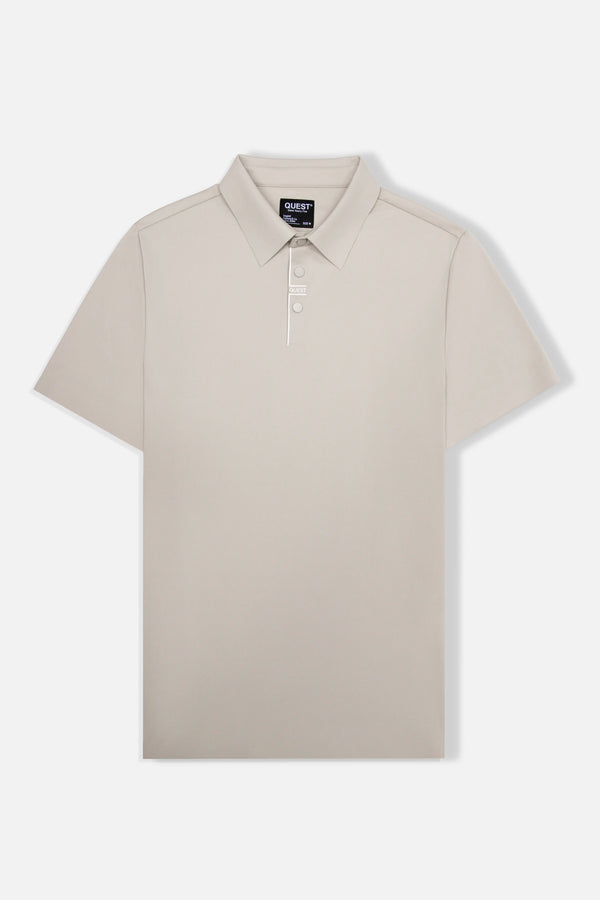 POLO MANGA CORTA COLOR WHITECAP GRAY