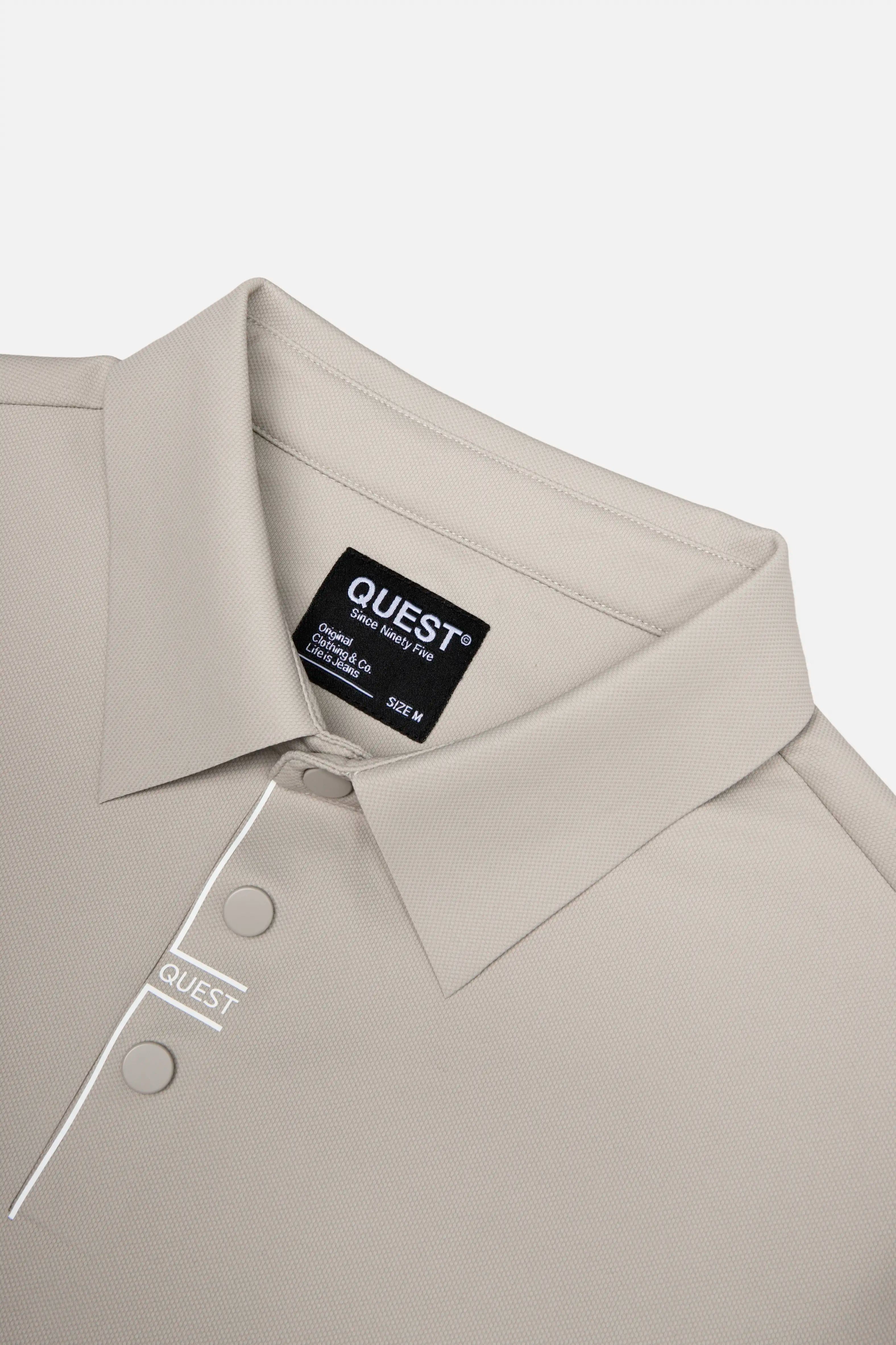 POLO MANGA CORTA COLOR WHITECAP GRAY