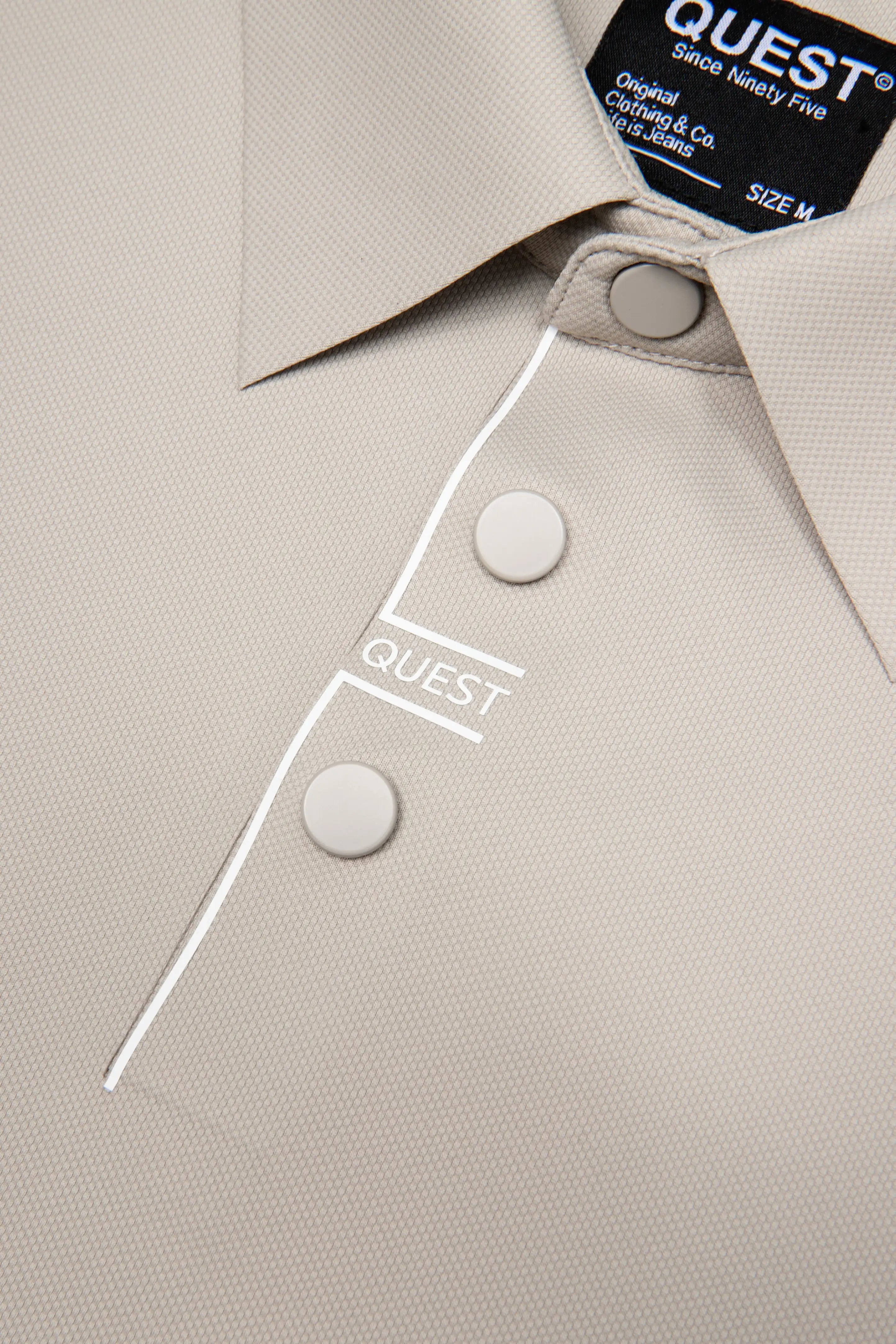 POLO MANGA CORTA COLOR WHITECAP GRAY