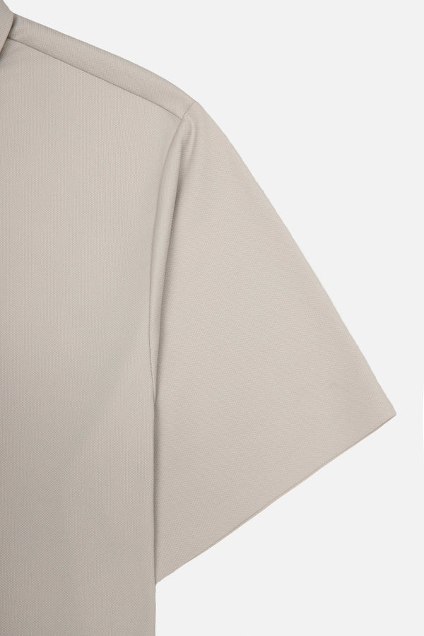 POLO MANGA CORTA COLOR WHITECAP GRAY