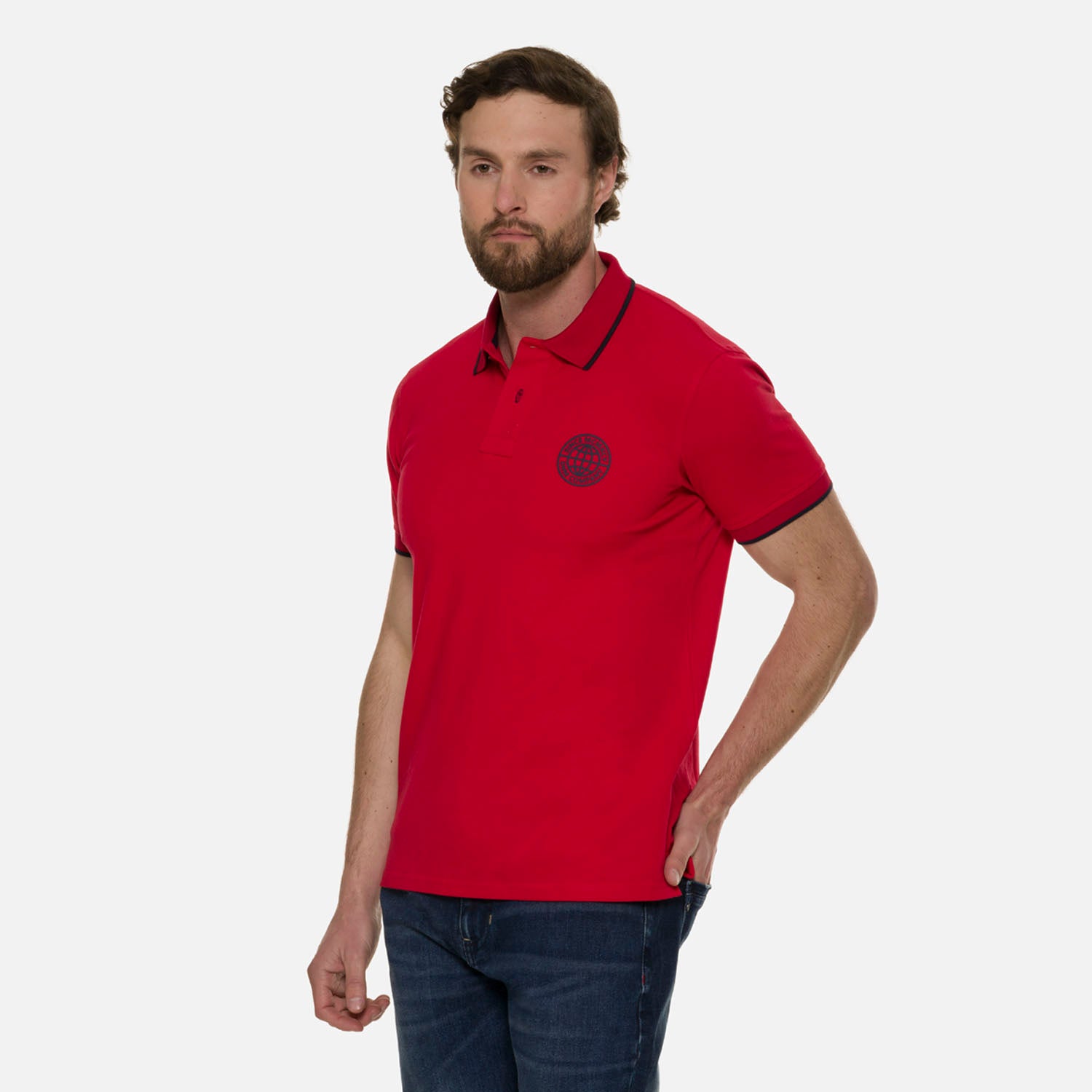 POLO MANGA CORTA COLOR ROJO