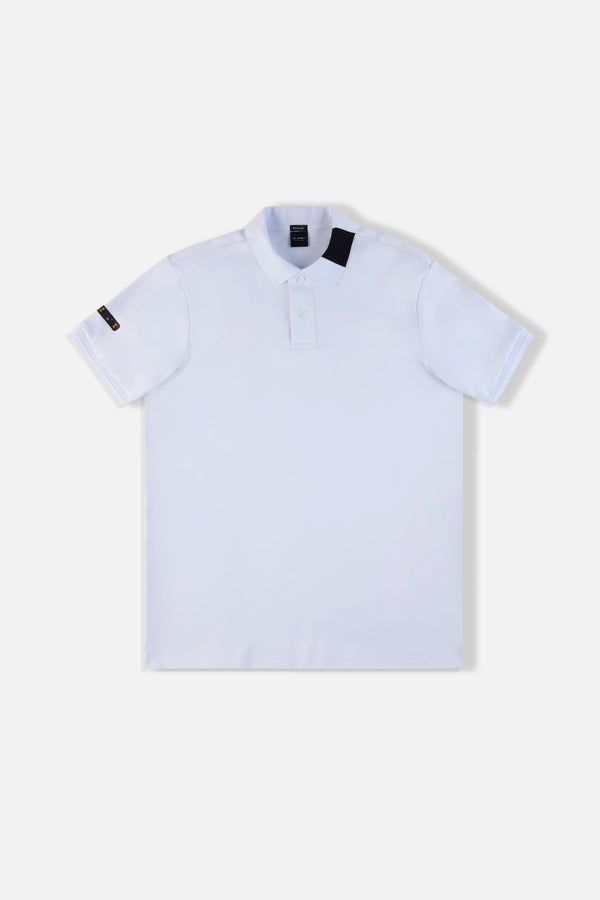 POLO MANGA CORTA COLOR BLANCO OPTICO