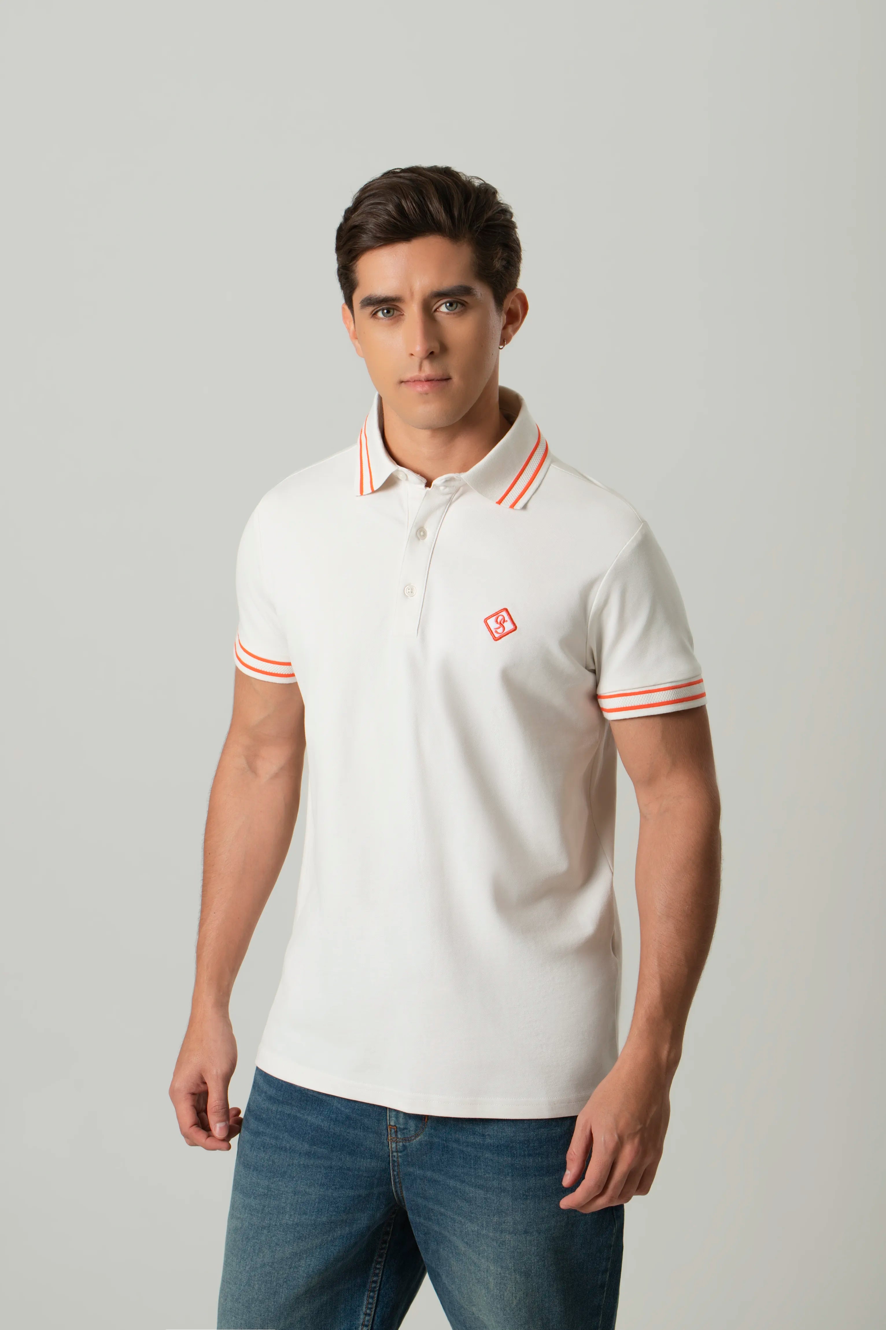 POLO MANGA CORTA COLOR IVORY