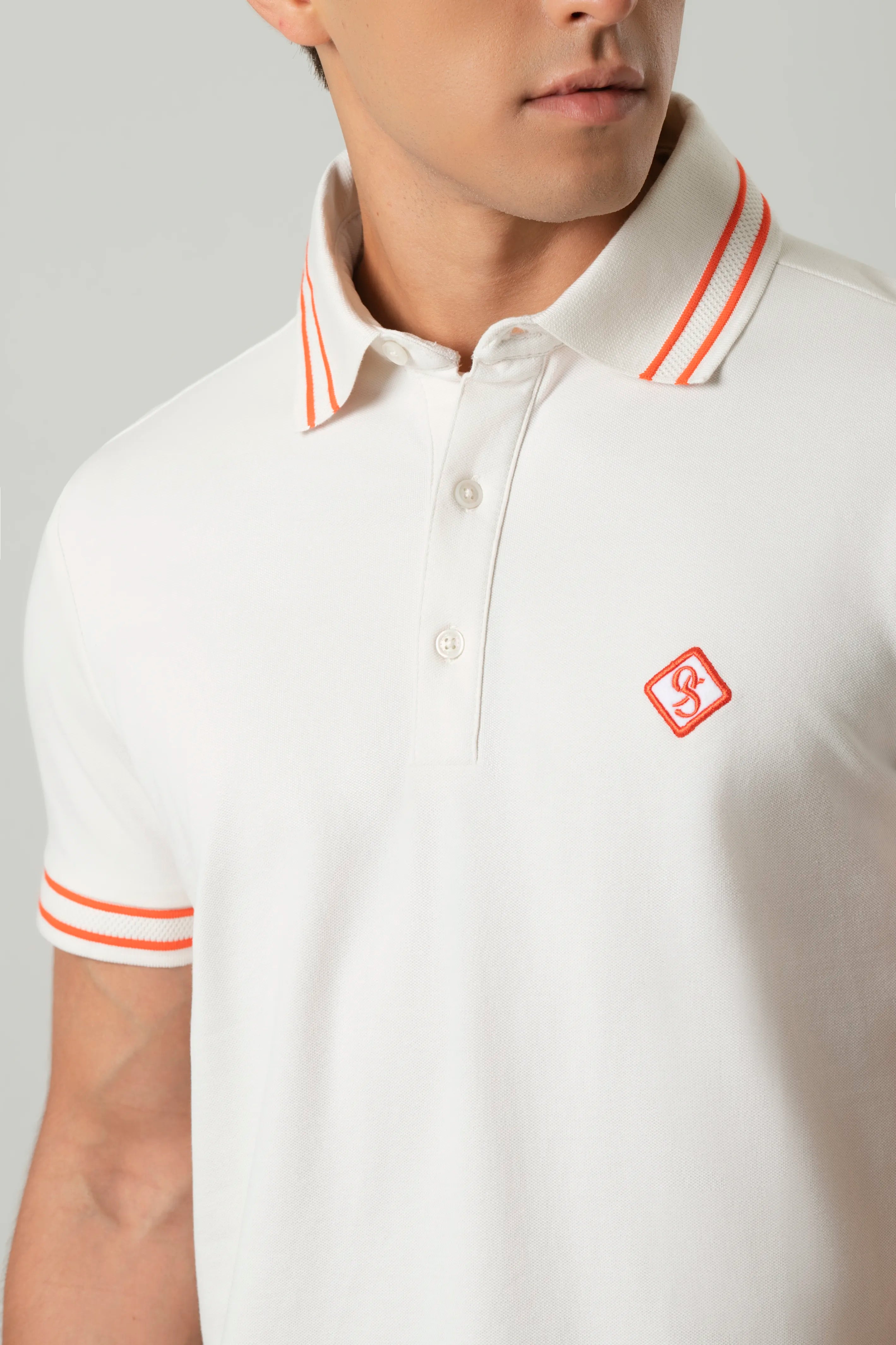 POLO MANGA CORTA COLOR IVORY