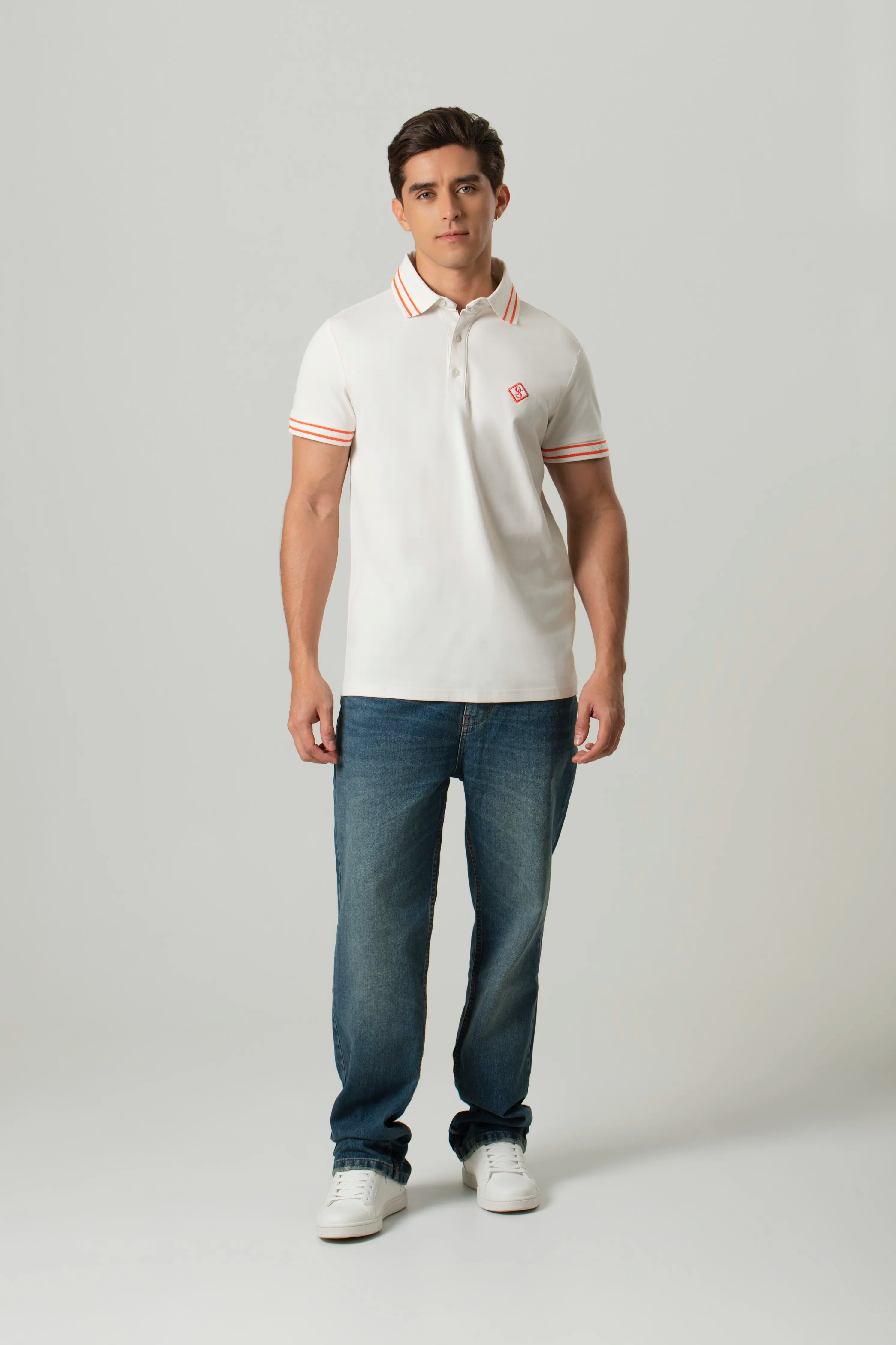 POLO MANGA CORTA COLOR IVORY
