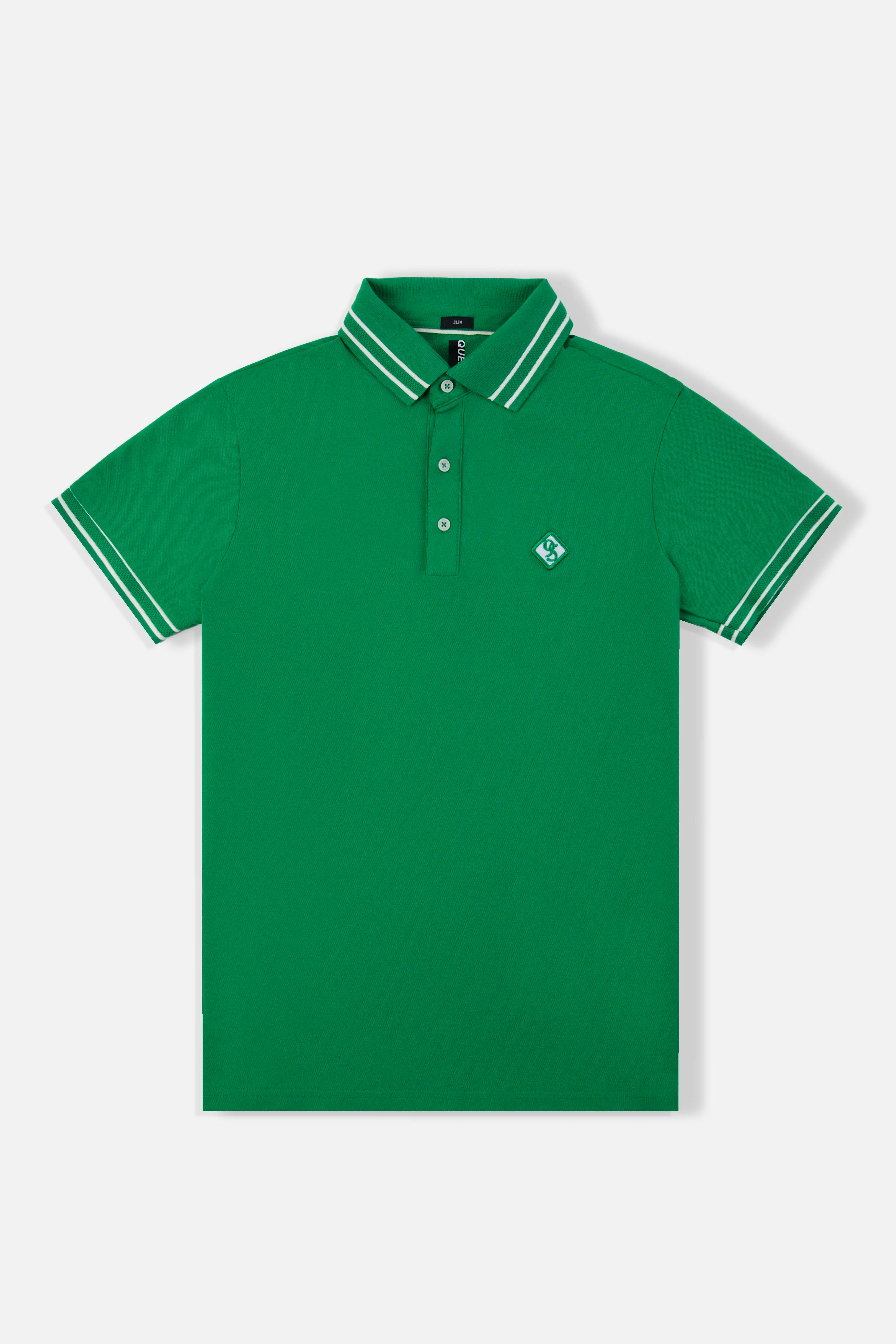 POLO MANGA CORTA COLOR VERDE VIBRANTE