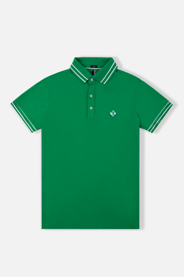POLO MANGA CORTA COLOR VERDE VIBRANTE