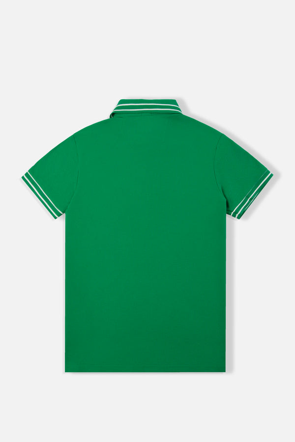 POLO MANGA CORTA COLOR VERDE VIBRANTE