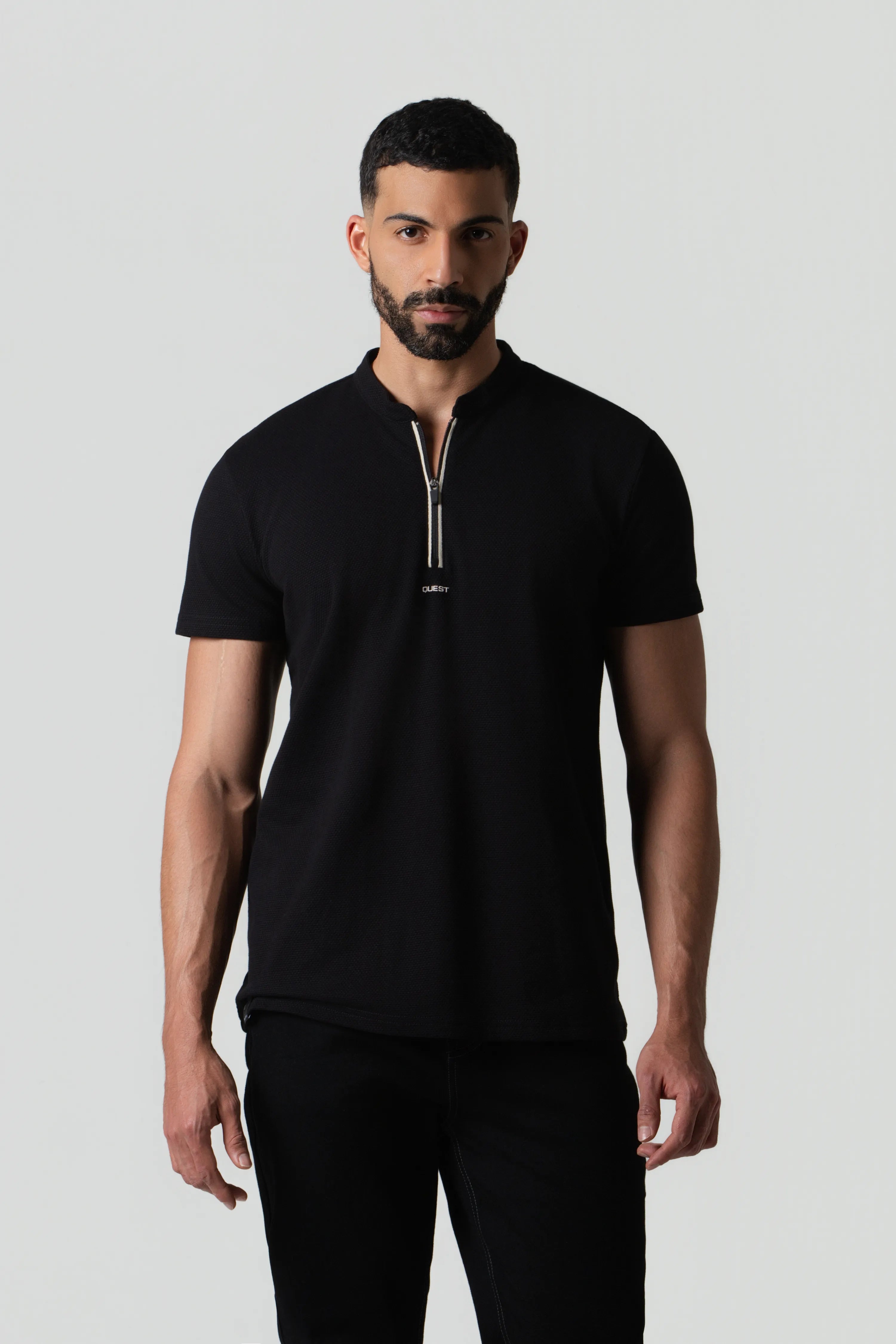 POLO MANGA LARGA COLOR NEGRO