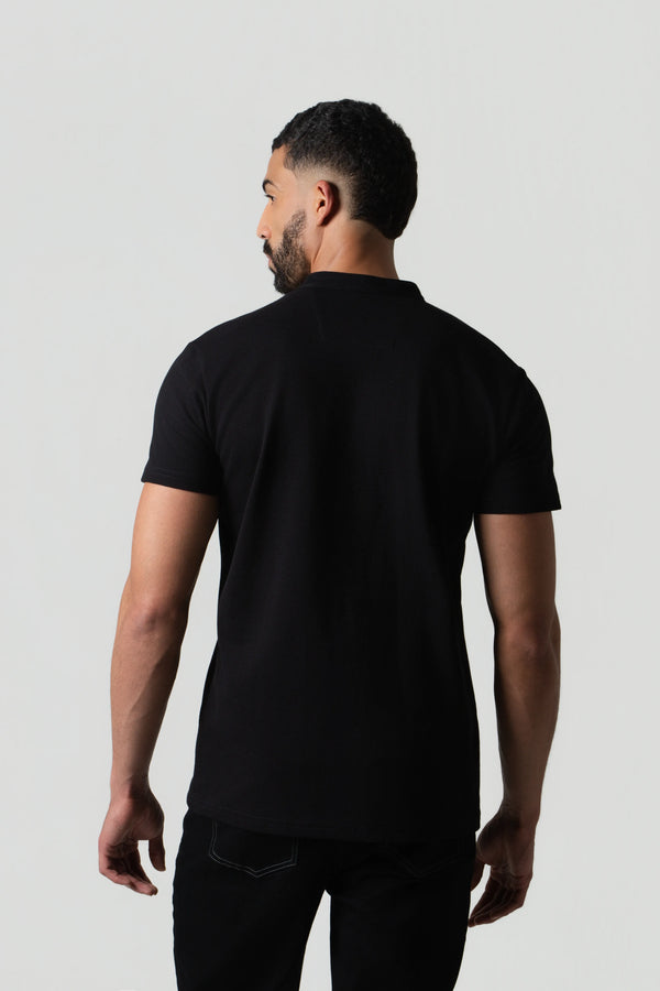 POLO MANGA LARGA COLOR NEGRO