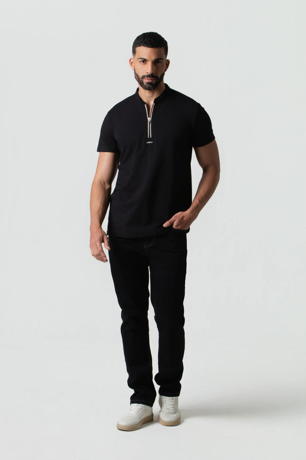 POLO MANGA LARGA COLOR NEGRO