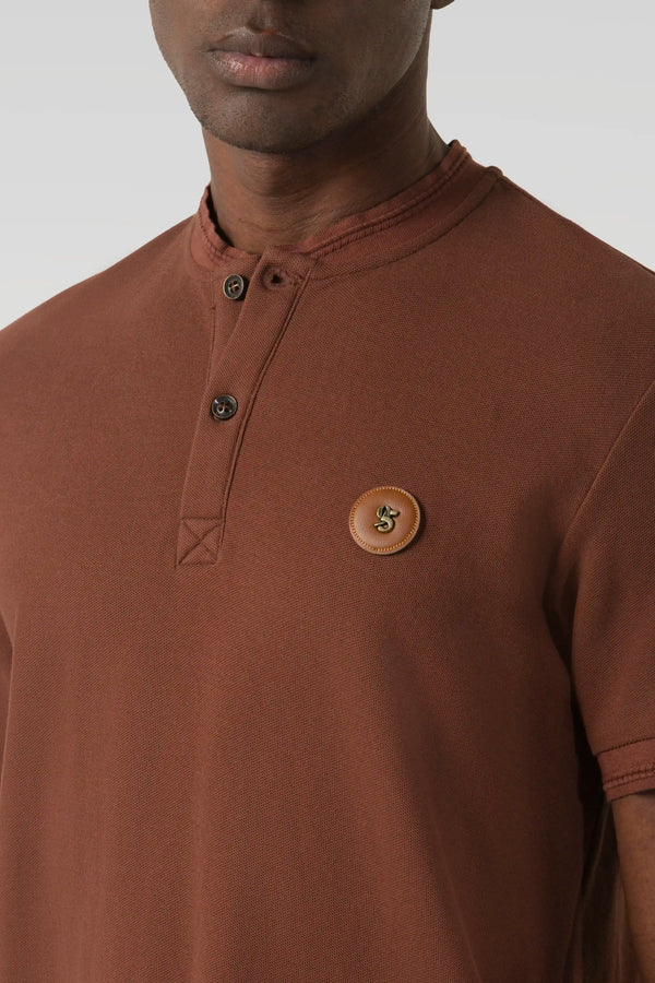 POLO MANGA CORTA COLOR BRUNETTE