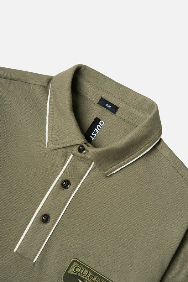 POLO MANGA CORTA COLOR DARK OLIVA