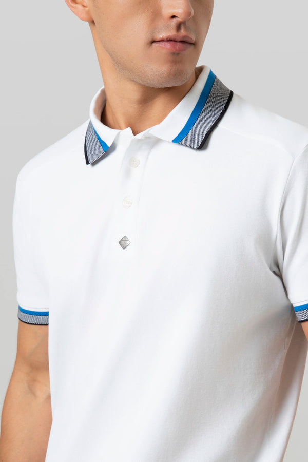 POLO MANGA CORTA COLOR BLANCO BLANCO