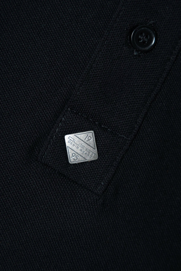 POLO MANGA CORTA COLOR NEGRO